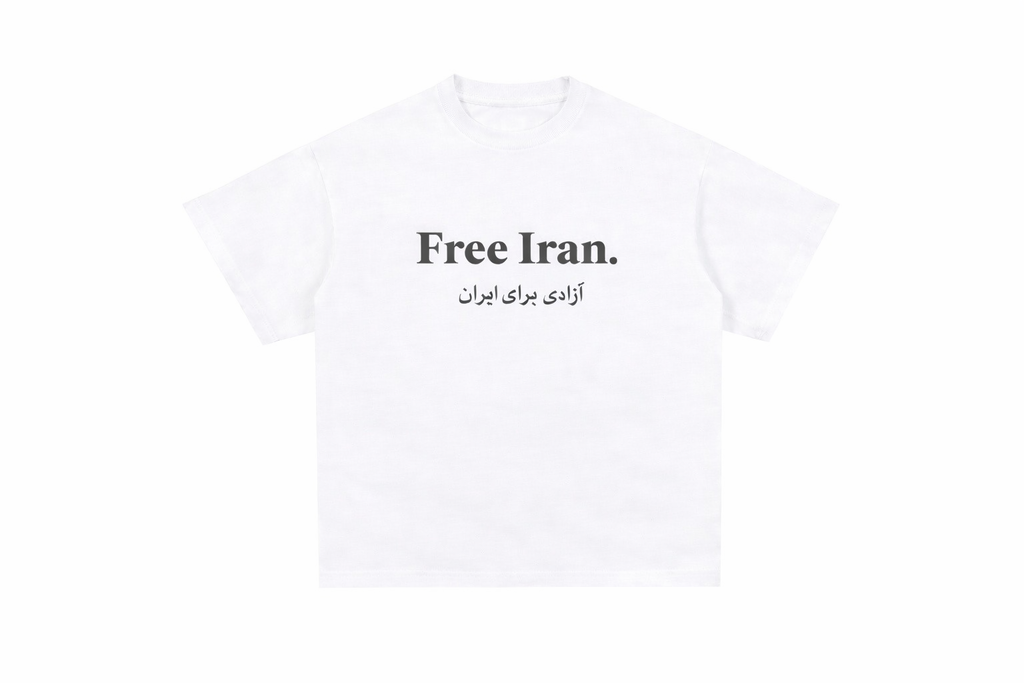 Free Iran – Freedom Statement T-Shirt - Weiß - Farbig