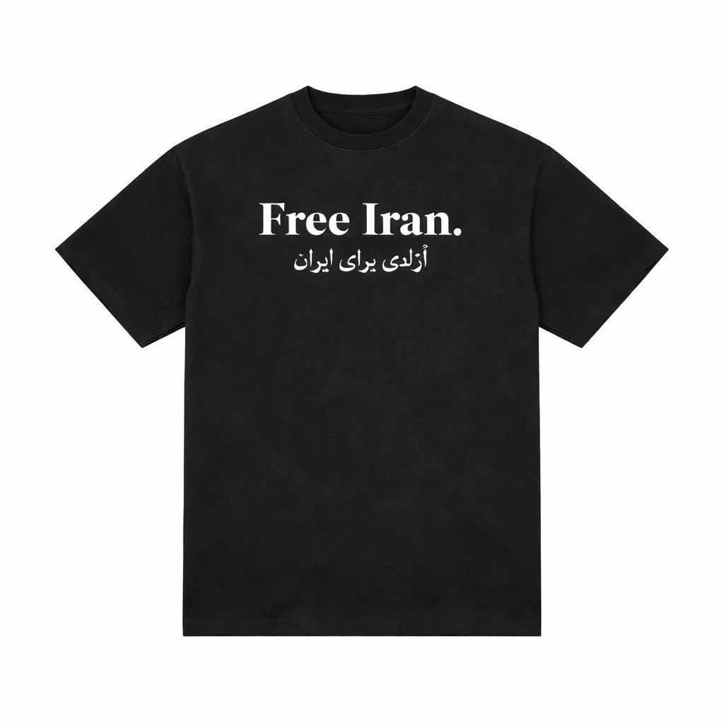 Free Iran – Freedom Statement T-Shirt - Schwarz - Weiß