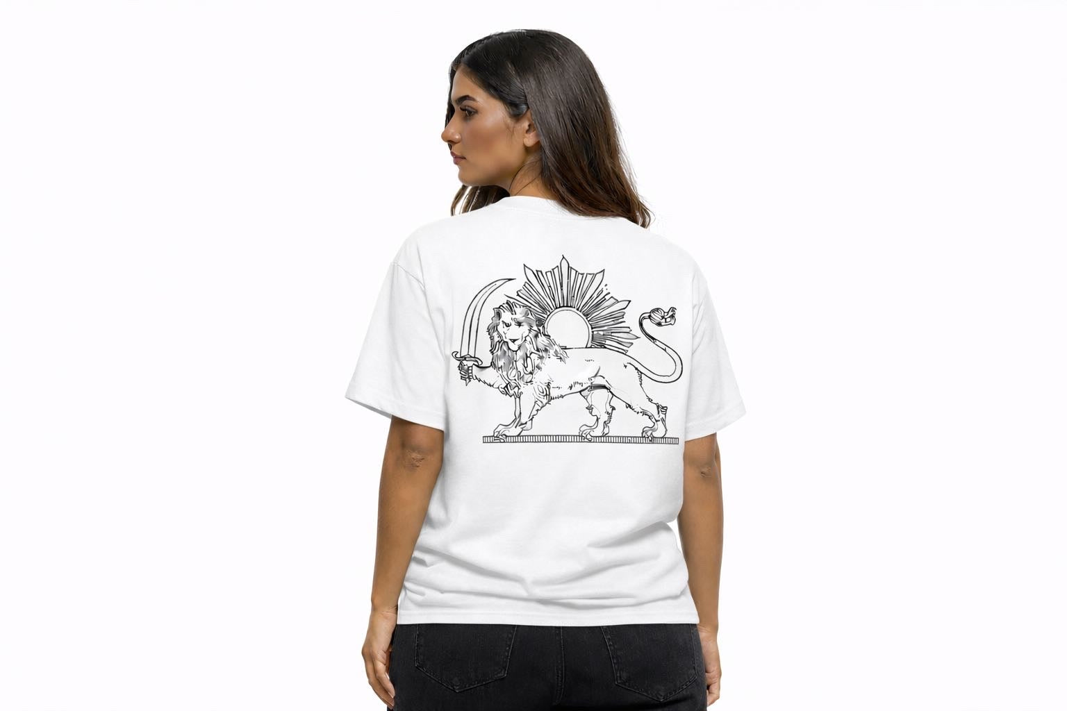 Free Iran – Freedom Statement T-Shirt - Weiß - Schwarz